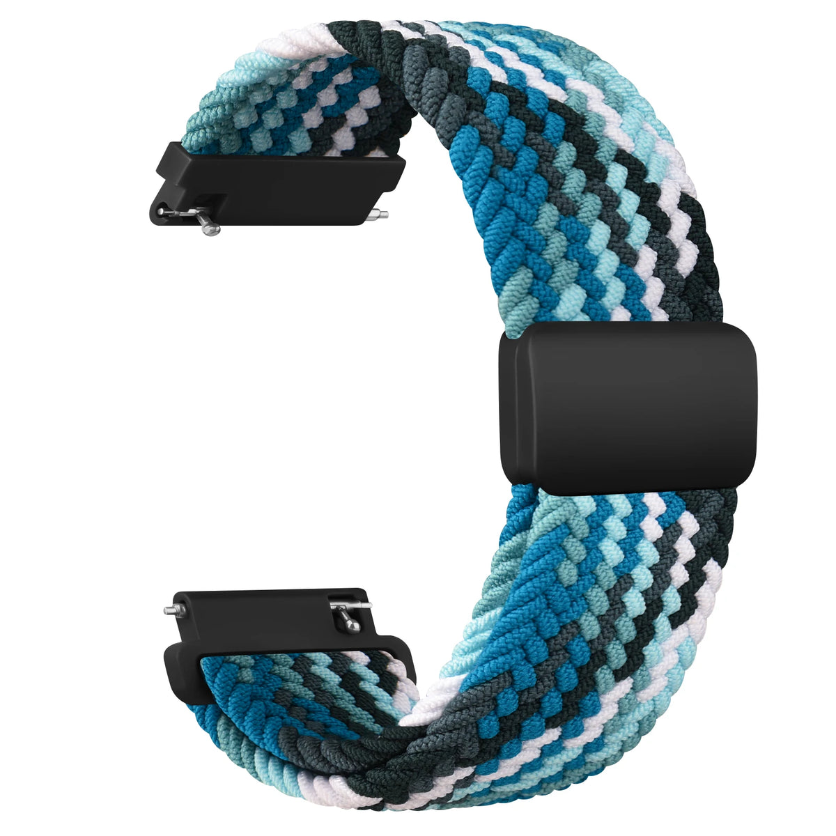 Bracelet magnétique tressé de 22mm pour Amazfit GTR 4 3 2 2e 3 Pro/GTR 47mm, Bracelet pour Amazfit BIP 6 5/Pace/Stratos 2S