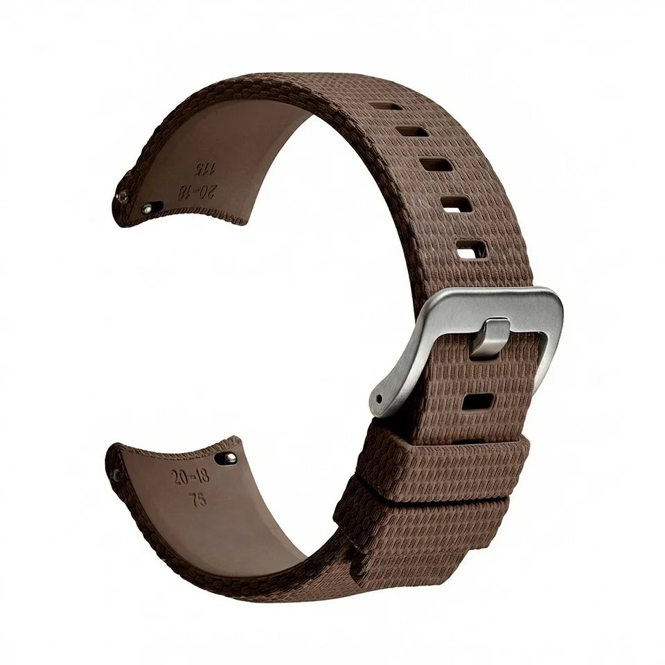 New Curved End Rubber Watch Bands 20mm, Military Watch Strap 21mm 22mm, FKM Watch Straps for Omega Swatch Men