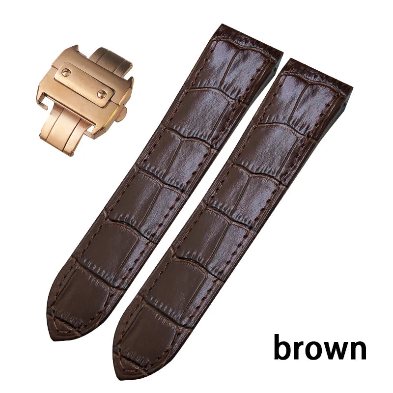 Genuine Leather Watch Strap for Men and Women, Colorful Straps, Glue Head Pieces, Watch Band for Cartier Sandoz, 100, 23mm, 20mm