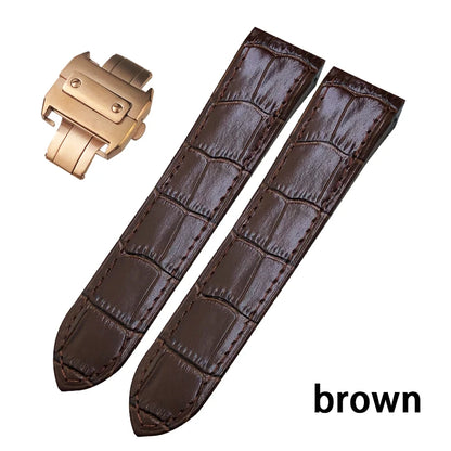Genuine Leather Watch Strap for Men and Women, Colorful Straps, Glue Head Pieces, Watch Band for Cartier Sandoz, 100, 23mm, 20mm
