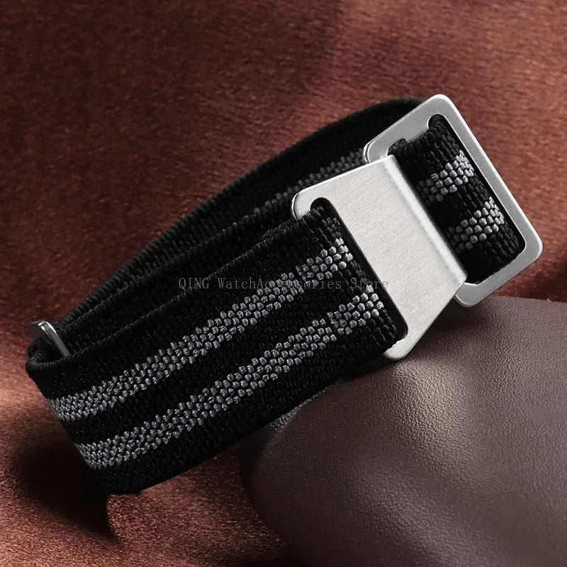 Cinturino in Nylon Elastico per Orologio 18/20/22mm, Cinturino Universale Sportivo Francese Paracadute per Uomini e Donne, Braccialetto per Smartwatch