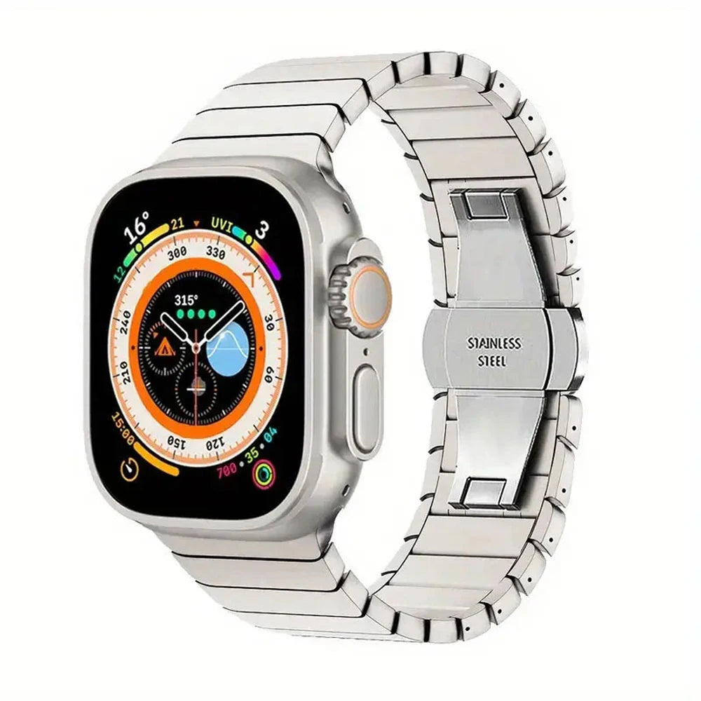 Bracelet en acier inoxydable pour Apple watch, 40 46 42 44 45 49mm, pour iWatch série 11/10/9/8/7/6/5/4 SE 3 Ultra