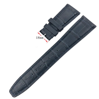 Bracelet de montre en cuir véritable pour hommes, 20mm, 21mm, 22mm, pour IWC, portugais, pilote, marron, noir, bleu