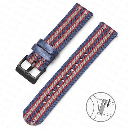 Bracelet en Nylon souple pour hommes et femmes, 18mm, 20mm, 22mm, 24mm, pour Omega Seamaster 007, toile à dégagement rapide, remplacement du bracelet de montre pour Seiko Casio