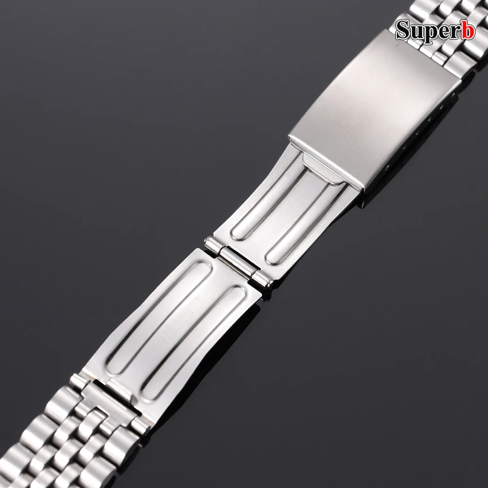 Bracelet en acier inoxydable massif 18mm/20mm, extrémités courbées, pour montres sport et affaires, hommes et femmes, compatible Rolex Datejust
