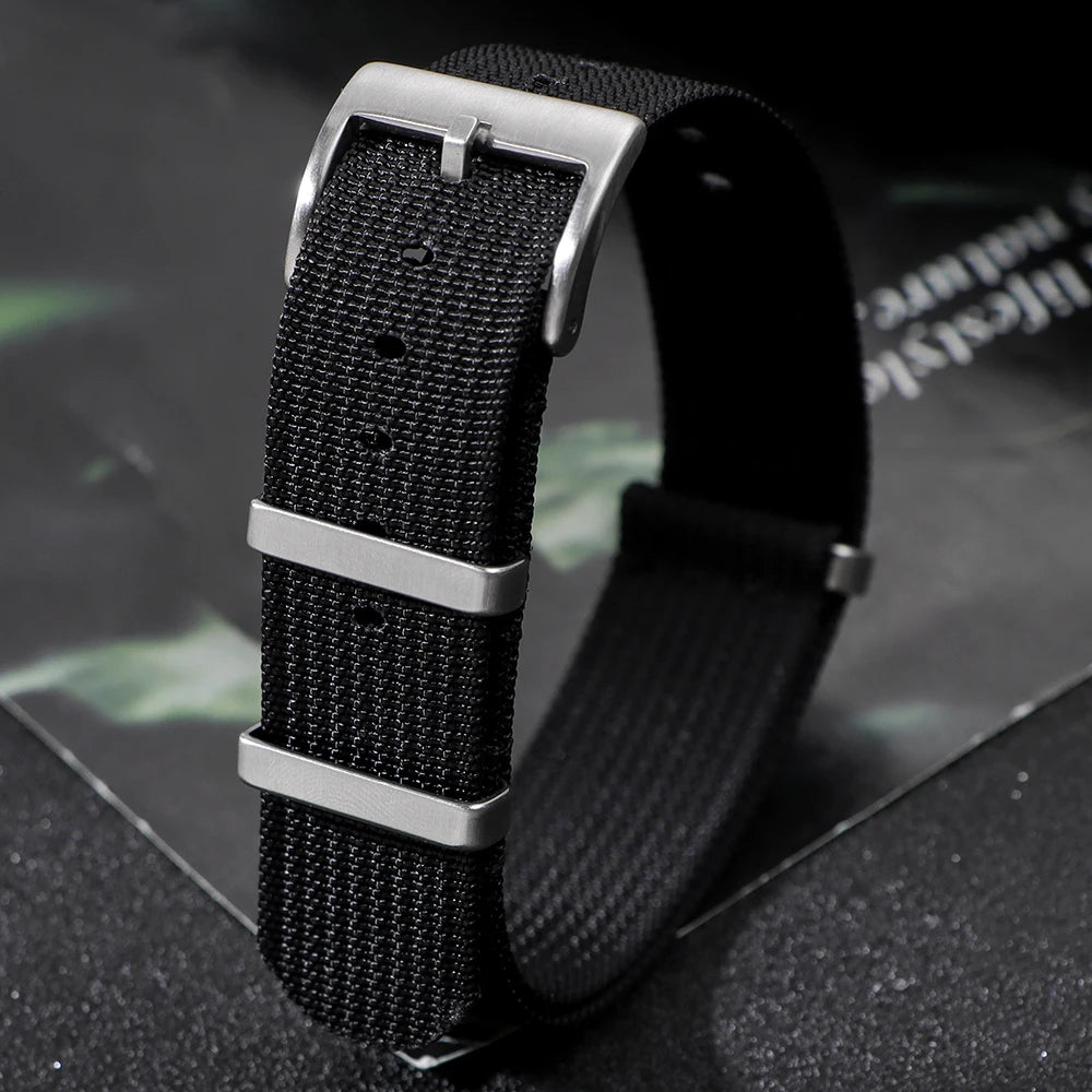 Cinturino per orologio in Nylon per Seiko Army Sport, cinturino di ricambio 18mm 20mm 22mm marrone verde nero, cinturino militare, cinturino per orologio casual