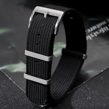 Cinturino per orologio in Nylon per Seiko Army Sport, cinturino di ricambio 18mm 20mm 22mm marrone verde nero, cinturino militare, cinturino per orologio casual