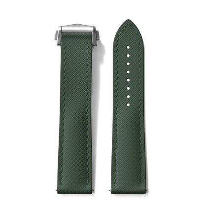 FKM Rubber Watch Strap, New Design, Quick Release, 20mm 22mm, Butterfly Buckle, Waterproof, Perfect Fit, Flat End, Universal Bands