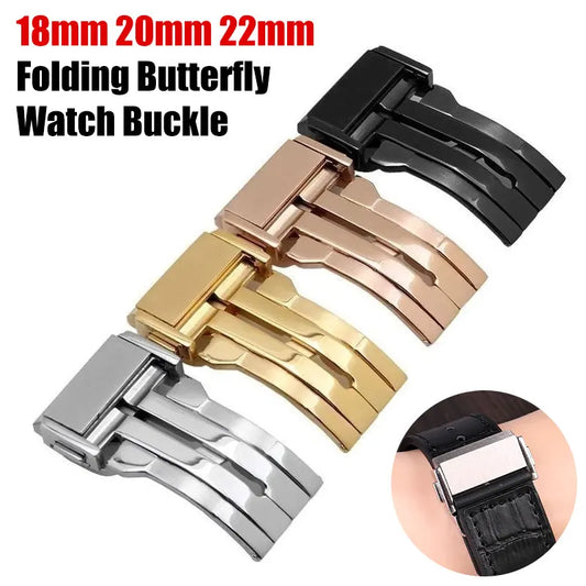 Cinturino di sicurezza per Hublot BIG BANG, serie Classic Fusion, fibbia déployante a farfalla, bottone di chiusura in acciaio inossidabile 316, 18mm 20mm 22mm