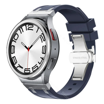 Bracelet de sport en silicone sans interstice pour hommes, compatible Samsung Galaxy Watch 7 40mm 44mm, 6 4 Classic 46 47mm, 42 43mm, 5 Pro 45mm