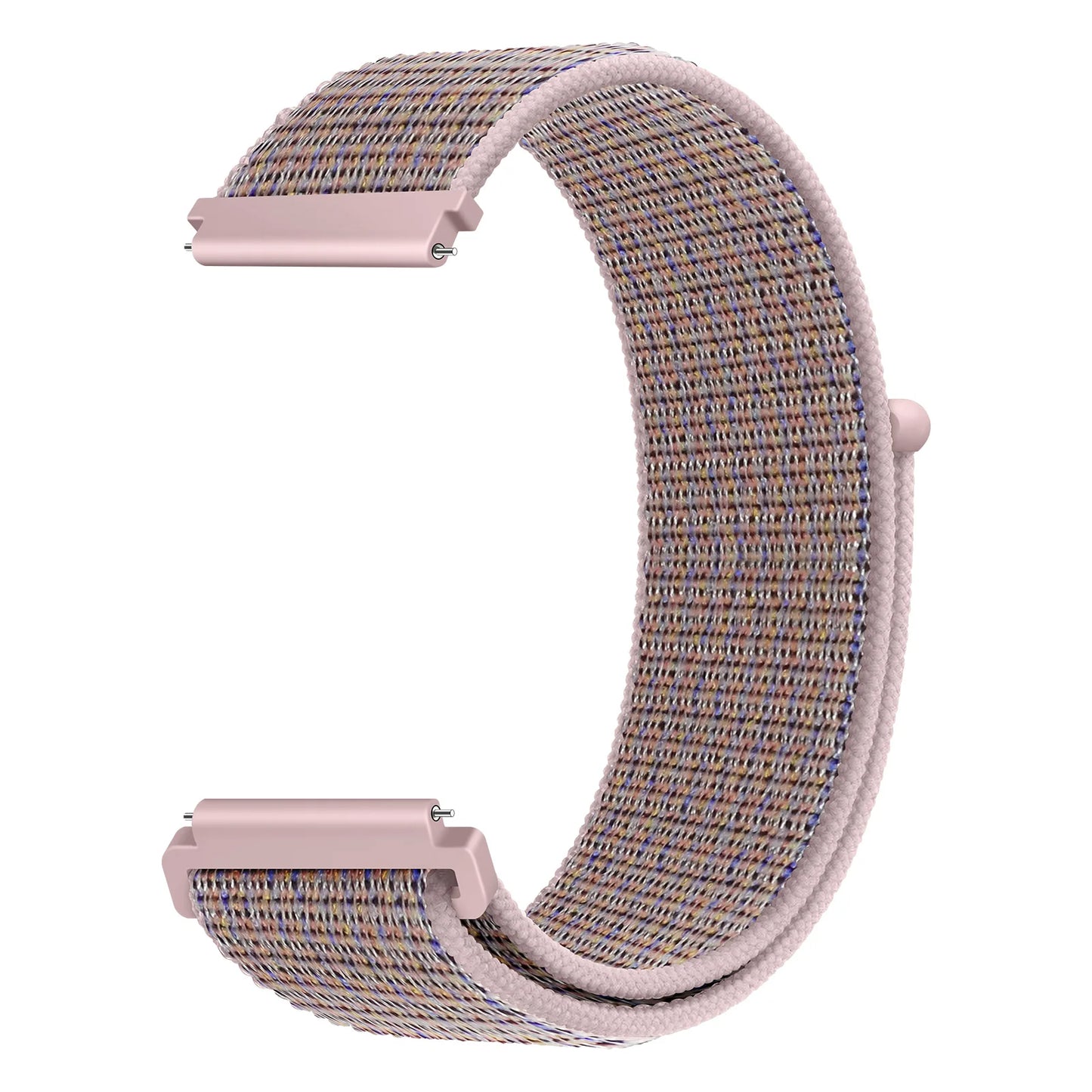 Bracelet à boucle en Nylon pour Amazfit Bip 6/5/GTS 4/3/2/2e/Mini/GTR 42mm/47mm/GTR 4/3 Pro Sport, 20mm/22mm, 2 bandes