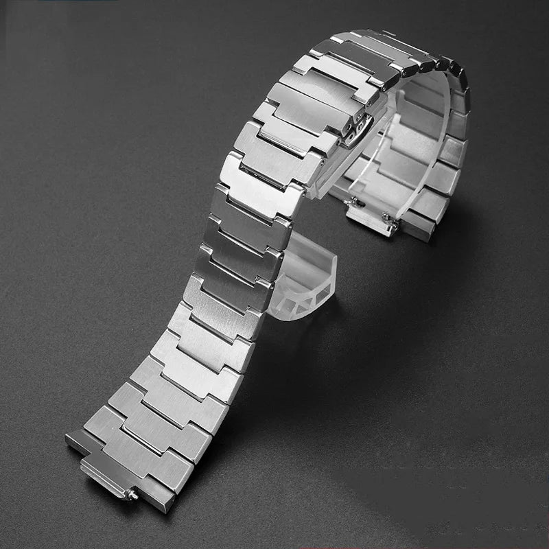 Bracelet de montre en acier inoxydable, pour Tissot Store X Super First T137410A/407A 27x12mm, joint convexe, métal raffiné, argent or