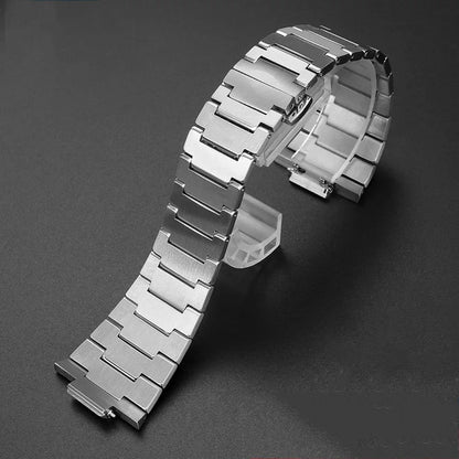 Bracelet de montre en acier inoxydable, pour Tissot Store X Super First T137410A/407A 27x12mm, joint convexe, métal raffiné, argent or