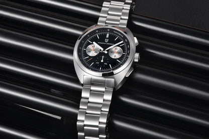 Montre Homme 39mm Chronographe à Quartz - PAGANI DS Panda Dial VK63 Saphir Sport