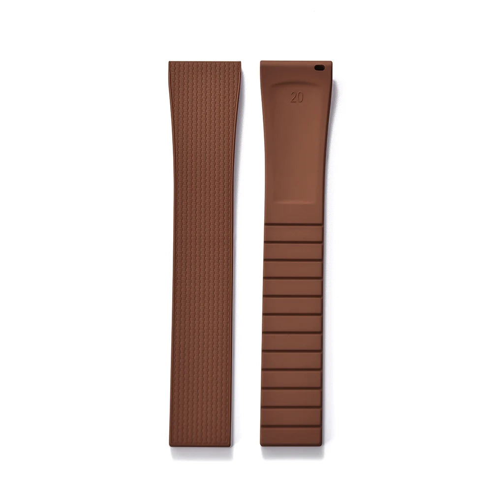 Original Stripess CTS FKM 20mm rubber watch strap for d-elug FKM CTS quick release watch strap silver butterfly buckle cut to size