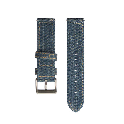 22mm Denim hommes bracelet de montre à dégagement rapide bleu vintage toile coton Jeans Denim bracelets de montre