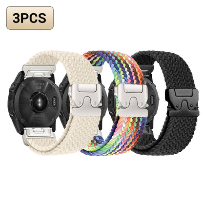 Cinturino per orologio elastico in nylon QuickFit 20/22/26 mm per Garmin Fenix 8/7/6/5 Forerunner 965/955/945 Instinct Tactix