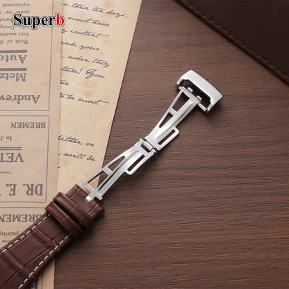 Soft Cowhide Leather Watch Strap for Audemars Piguet Royal Oak Offshore AP 15400 15703, Sweat Resistant, for Men and Women, Folding Buckle