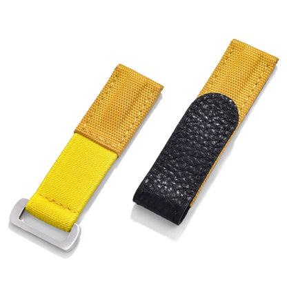 Cinturino per orologio adesivo a strappo di alta qualità blu chiaro, cinturino per orologio in pelle e nylon da 20 mm per la sostituzione dell'orologio