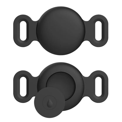Coque en silicone souple avec porte-clés pour Apple Airtag, collier de chien et de chat, housse de protection anti-rayures pour étiquettes d'air, sacs à dos de bagages