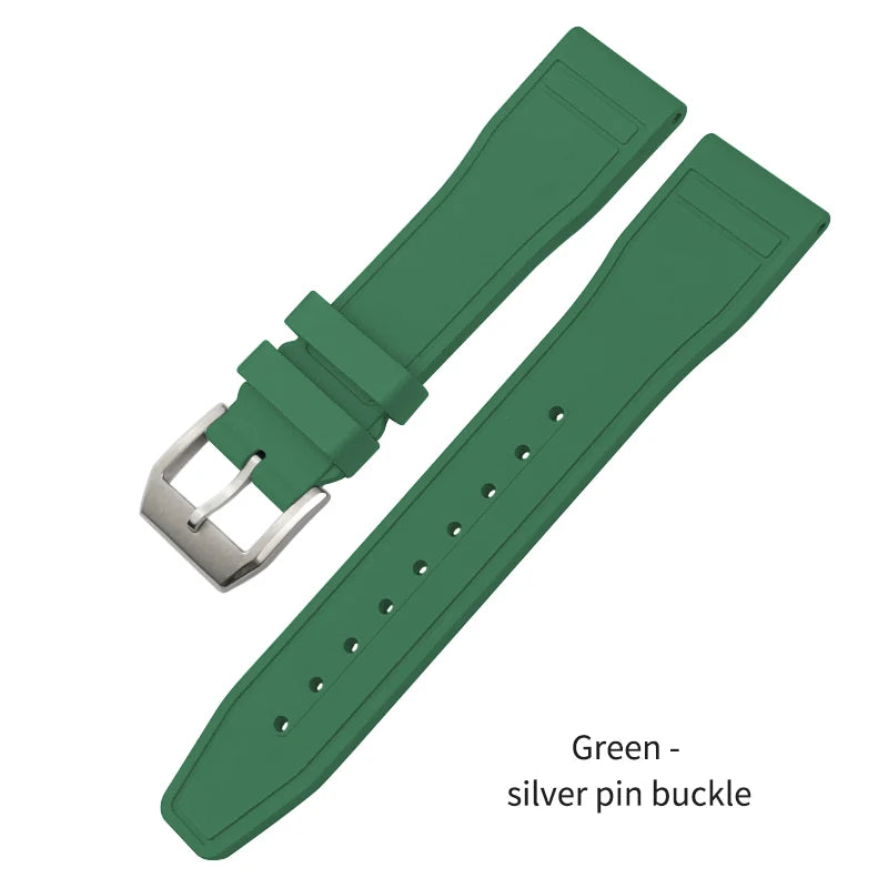 Cinturino per orologio in caucciù fluorurato naturale impermeabile di alta qualità per IWC Big Pilot's TOP GUN 20 mm 21 mm 22 mm FKM