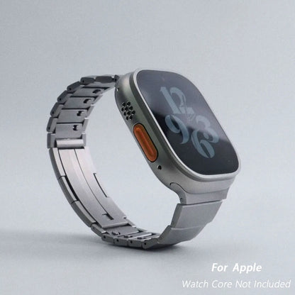 Bracelet de luxe en acier inoxydable pour Apple Watch Ultra 2 10 9 8 7 6 5 4, bracelet en métal pour iWatch 40mm 41mm 42mm 45mm 46mm 49mm