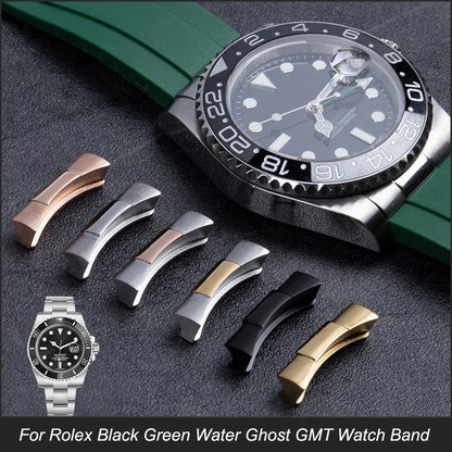 Lien d'extrémité 20mm21mm pour bracelet de montre Rolex, bracelet en caoutchouc et cuir pour Submariner Daytona GMT Yacht-Master Datejust, connexion sans couture