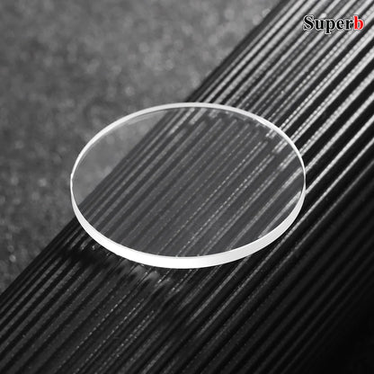 Replacement Sapphire Watch Glass, Flat, 2.0mm Thick, Diameter 28-38mm, Transparent Crystal, 29mm, 30mm, 31mm, 32mm, 34mm, 36mm, 1 Piece