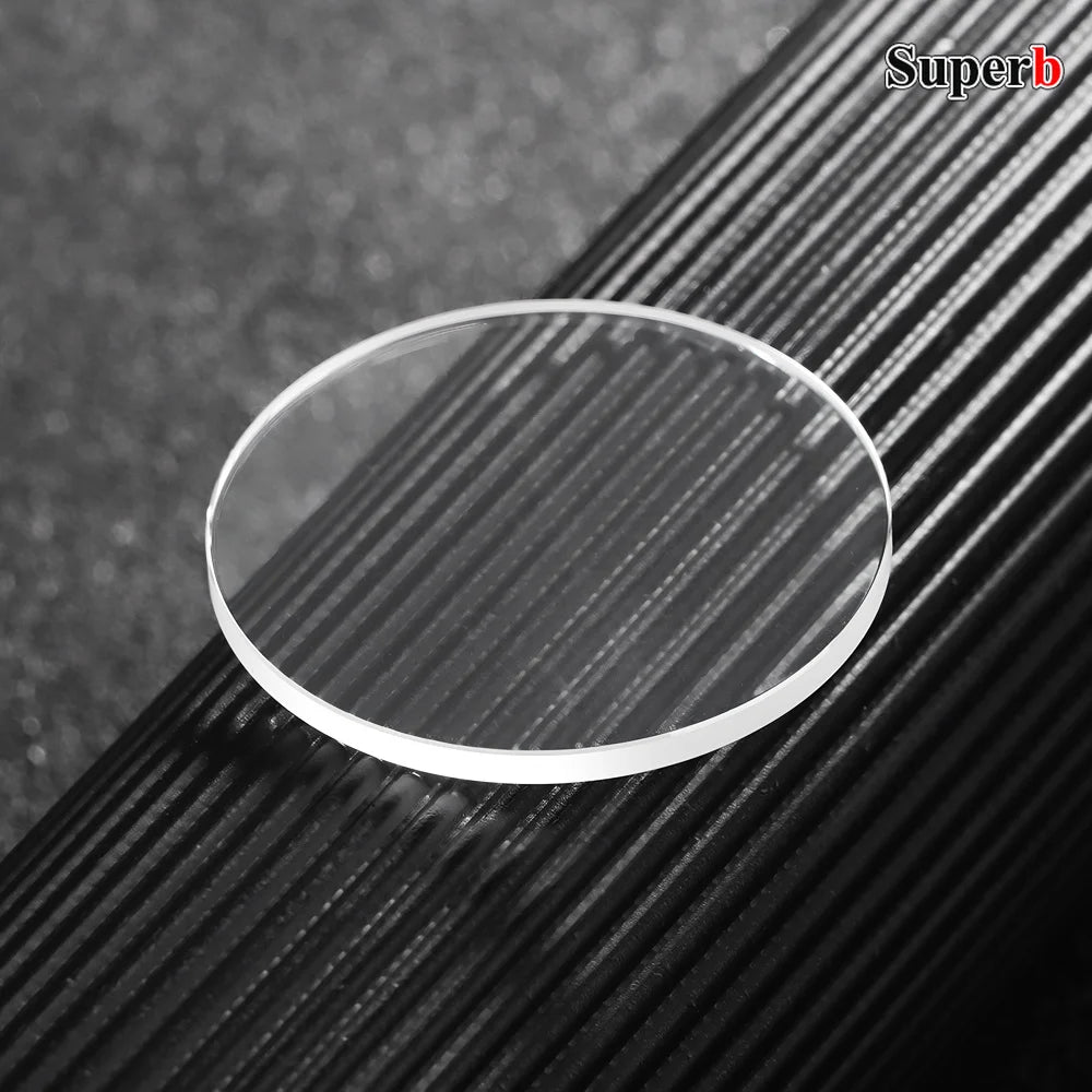 Verre de montre en saphir de remplacement, plat, 2.0mm d'épaisseur, diamètre 28-38mm, cristal Transparent, 29mm, 30mm, 31mm, 32mm, 34mm, 36mm, 1 pièce
