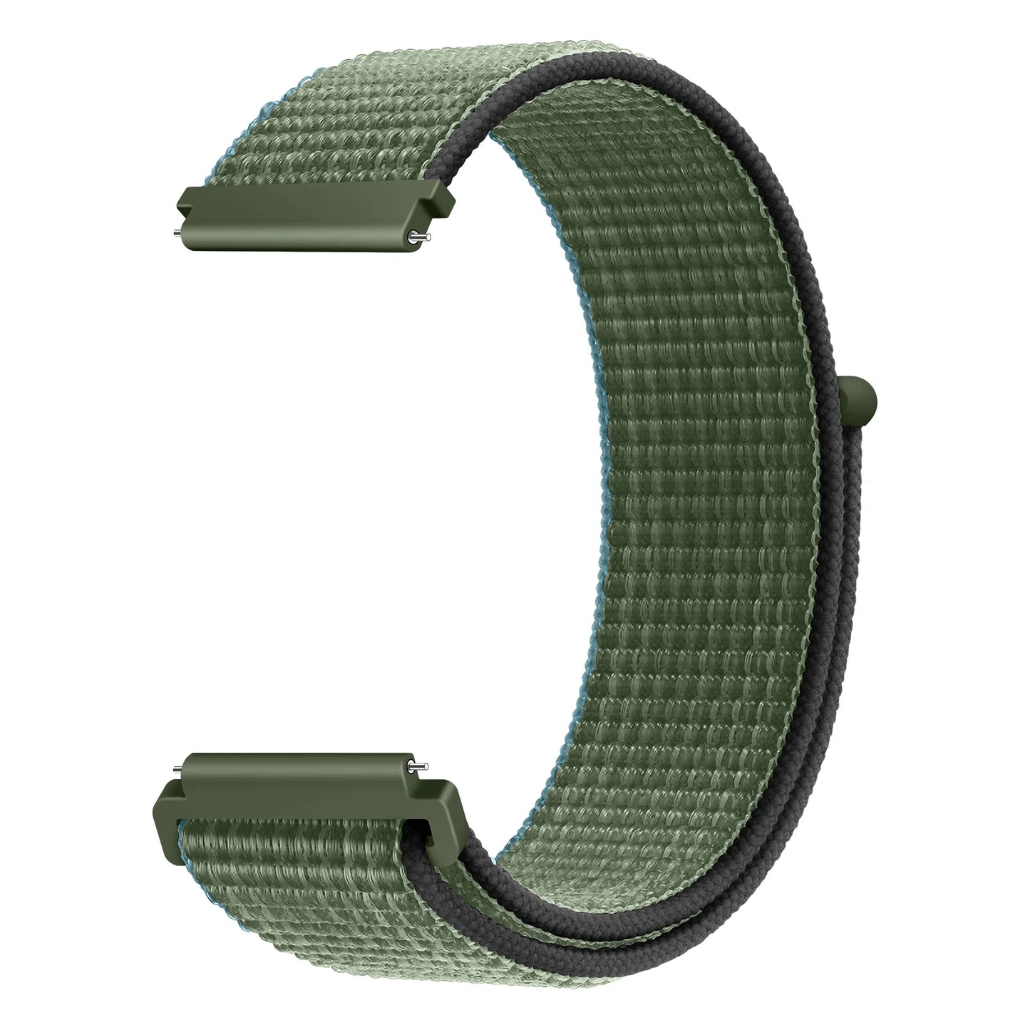 Bracelet à boucle en Nylon pour Amazfit Bip 6/5/GTS 4/3/2/2e/Mini/GTR 42mm/47mm/GTR 4/3 Pro Sport, 20mm/22mm, 2 bandes