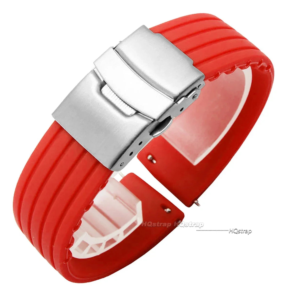 Cinturino per orologio in gomma di silicone, chiusura deployante 18mm 20mm 22mm 24mm per orologio Omega, cinturino di ricambio per cinturini sportivi Seiko