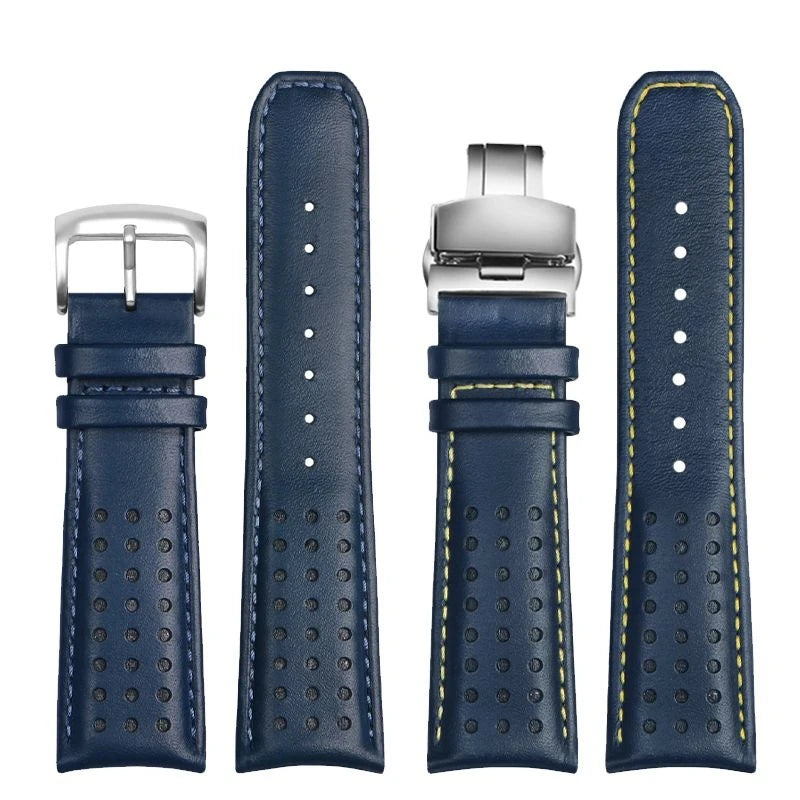Cinturino 22mm 23mm in pelle bovina per Citizen Blue Angel AT8020-54L JY8078 AT8020-03L 54L, estremità curva, da uomo, per orologio