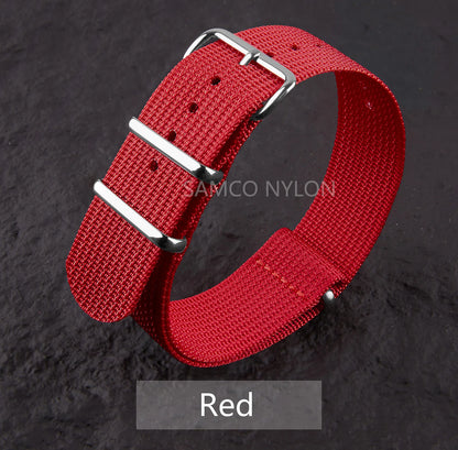 Bracelet de montre en Nylon nervuré 20mm 22mm bracelets de montre confortables boucle militaire lavable Blet pour hommes bracelets de montre