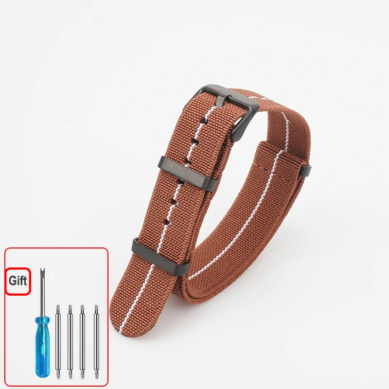 Cinturino per orologio NATO, paracadute in nylon elastico