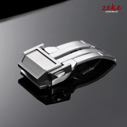 Hebilla de reloj desplegable sólida para Hublot, 20 mm 22 mm, plata, doble pulsador, cierre de seguridad mate, correas de acero inoxidable, accesorios de cierre