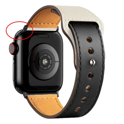 Cinturino in pelle per Apple Watch, Ultra 3, 49mm, 46mm/42mm, 41mm/45mm, 44mm, 40mm, iWatch serie 11 10 9 8 7 4 5 6 se