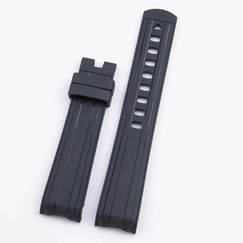 Cinturino per orologio in gomma morbida, 20 mm 22 mm, per Omega, nuovo Seamaster 300 PLANET OCEAN 600, cinturino con fibbia ad ardiglione, estremità curva