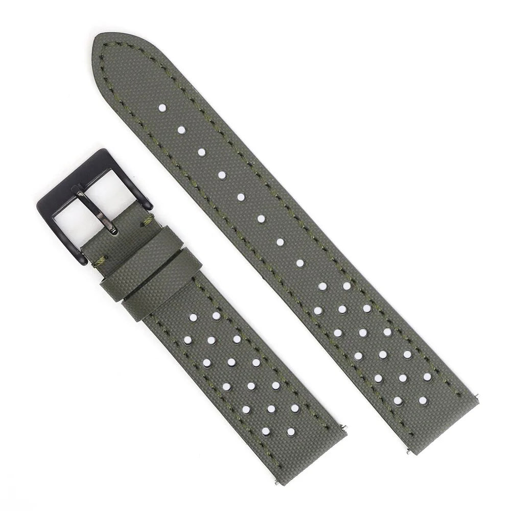 Cinturino per orologio in tessuto di vela in nylon di alta qualità 18mm 19mm 20mm 22mm cinturino da corsa rally cinturino per orologio traspirante perforato a sgancio rapido per uomo