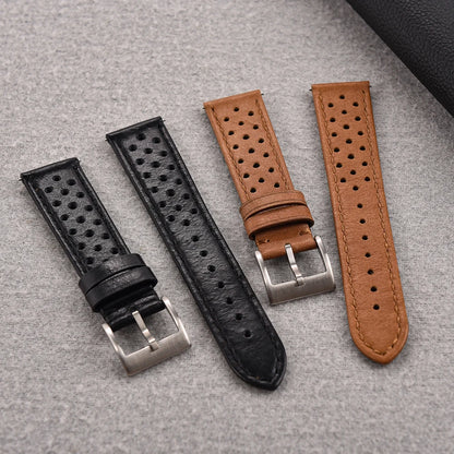 Bracelet en cuir respirant hommes femmes universel en peau de vache Bracelet de montre affaires Bracelet Sport Bracelet accessoires 18mm 20mm 22mm