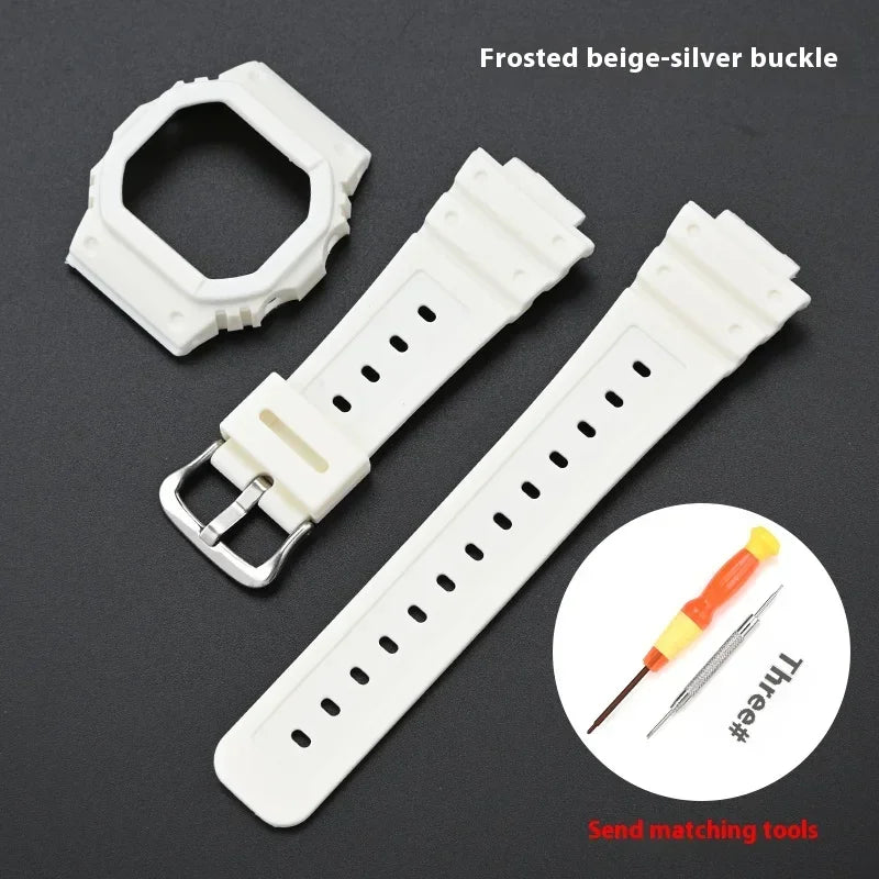 Étui de Bracelet en résine de caoutchouc pour Casio g-shock DW-5600 GW-M5610 GW-B5600 G-5600 hommes femmes Bracelet de remplacement accessoires de montre