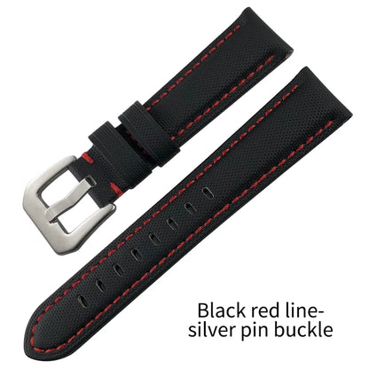 Cinturino per orologio in tela di nylon da uomo, 20mm, 21mm, 22mm, 23mm, 24mm, 25mm, 26mm, per Panerai Seiko Breitling Citizen, cinturino universale in pelle