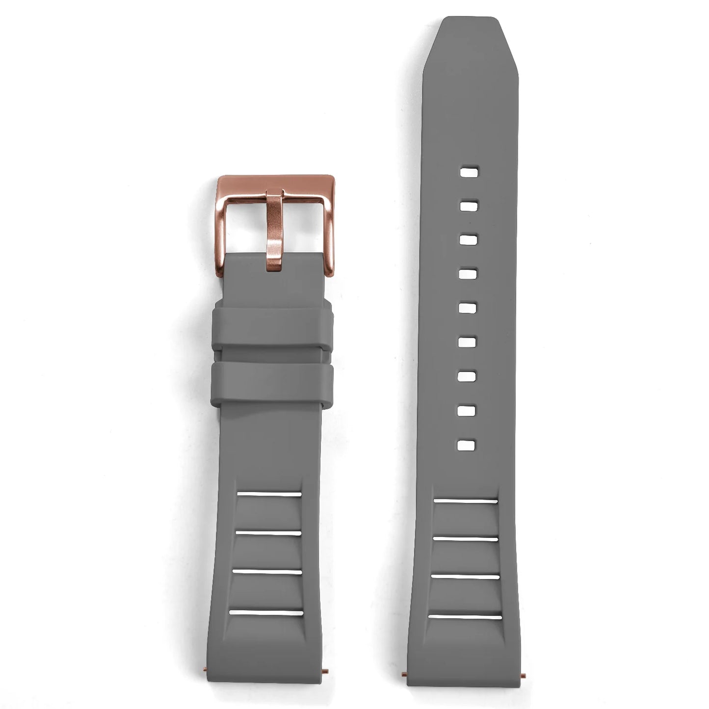 Bracelet de montre en caoutchouc FKM 20mm 22mm, souple, étanche, pour Huawei, Samsung, Seiko, Omega, avec attache rapide