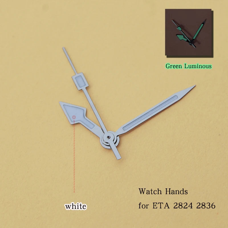 Aiguilles de montre de plongée métalliques Ranger Explorer Pad, ETA 2824, 2836