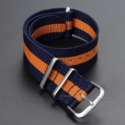 16mm 18mm 20mm 22mm bracelet de sport militaire en Nylon tissu en Nylon accessoires de ceinture bandes de boucle de ceinture bracelet de montre noir pour Omega pour Seiko