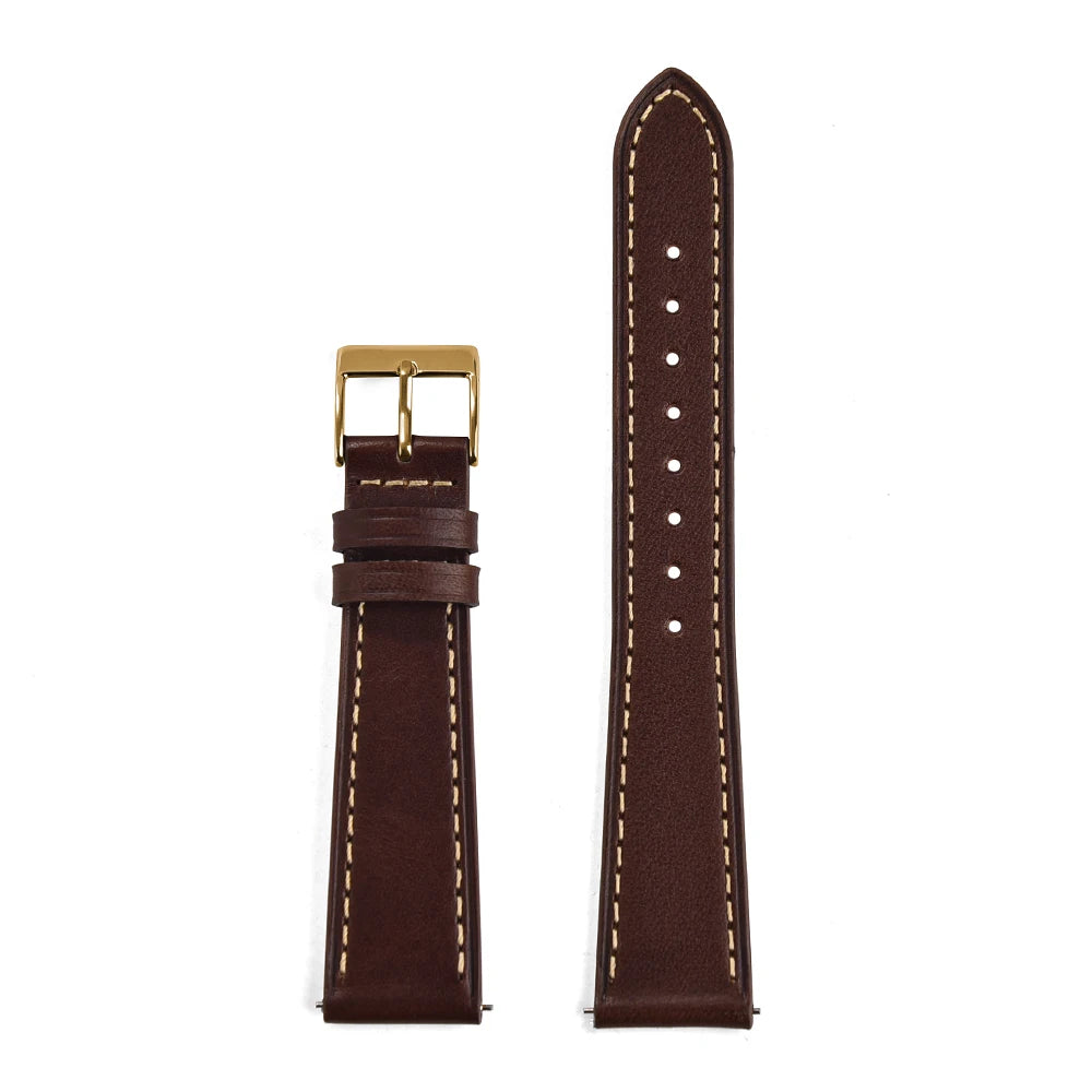 Handmade Vintage 18mm 20mm 22mm Quick Release Vegetable Tanned Leather Watch Strap