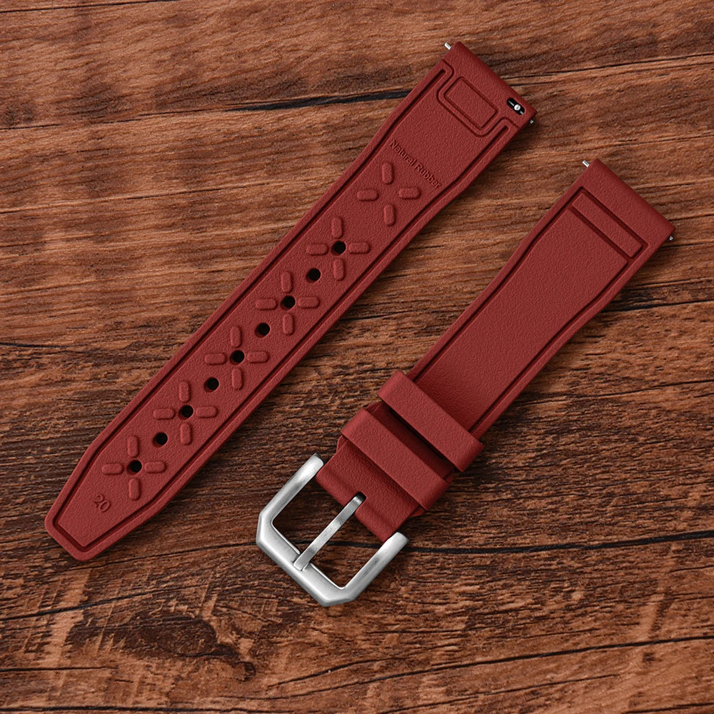 Bracelet en caoutchouc FKM 20mm 21mm 22mm pour montre IWC PILOT Portugal PORTOFINO, bracelet de plongée à libération rapide, montre connectée pour Huawei
