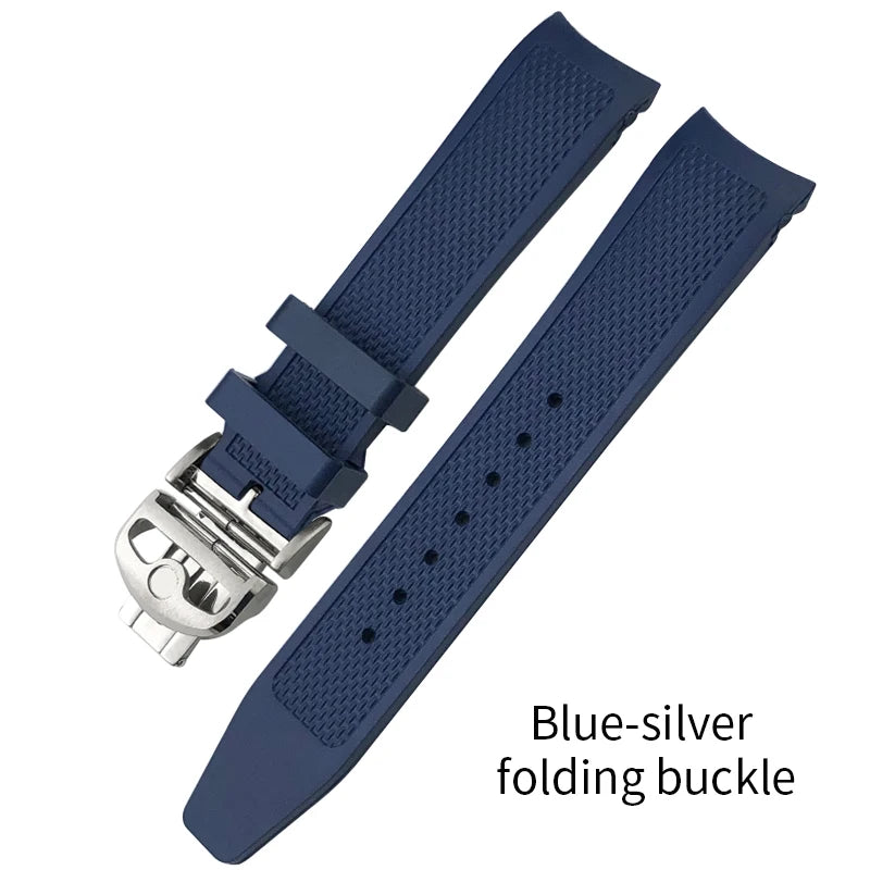 High Quality Rubber Watch Strap 19mm 20mm for IWC Pilot Watches Mark XVIII Black Blue Waterproof Silicone Bracelet Sport Straps