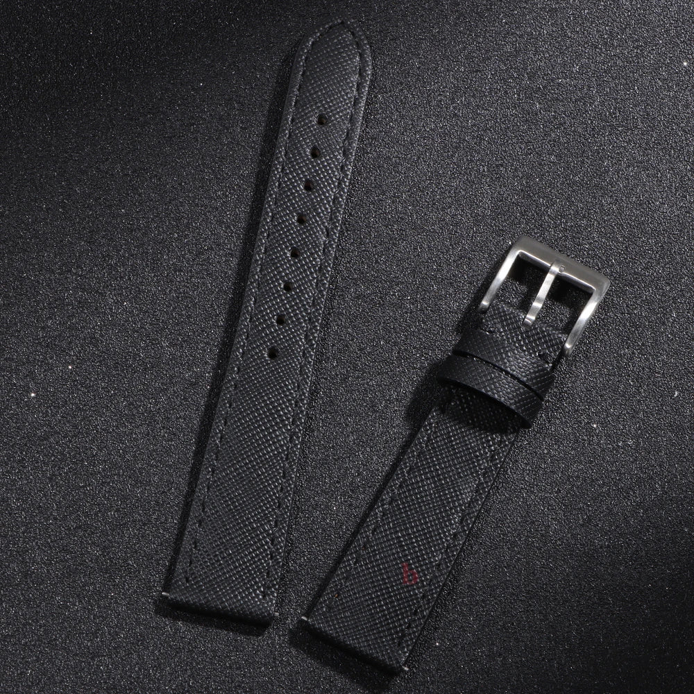 18mm 20mm 22mm bracelet de montre en cuir cousu Vintage qualité supérieure bracelets de montre en cuir Saffiano à dégagement rapide pour hommes femmes