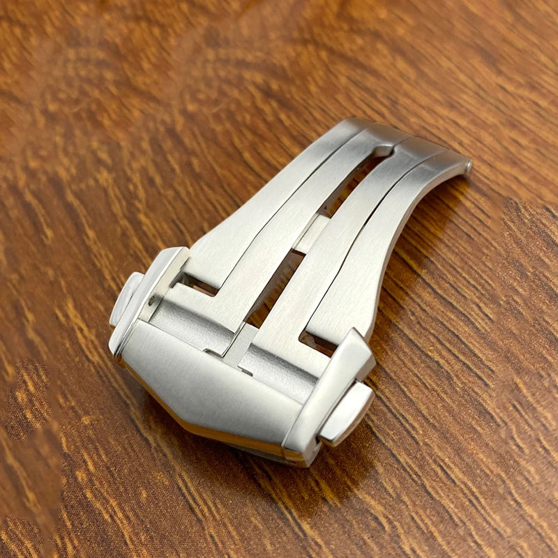 Boucle de montre pointue en acier inoxydable, 18mm, adaptée au bracelet de montre en caoutchouc et cuir Omega, déploiement, fermoir pliant, accessoires