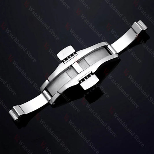 Tissot T1853 T035617 T035439用時計バンドバックル 3/4.5/6mm、プッシュ式バタフライバックル、金属製クラスプ 15/17/19/21/22/23/25/27mm